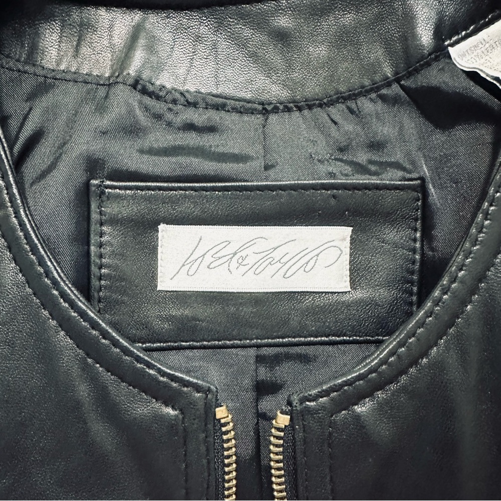 Vintage Lord & Taylor black 100% leather vest, size small - Picture 5 of 7